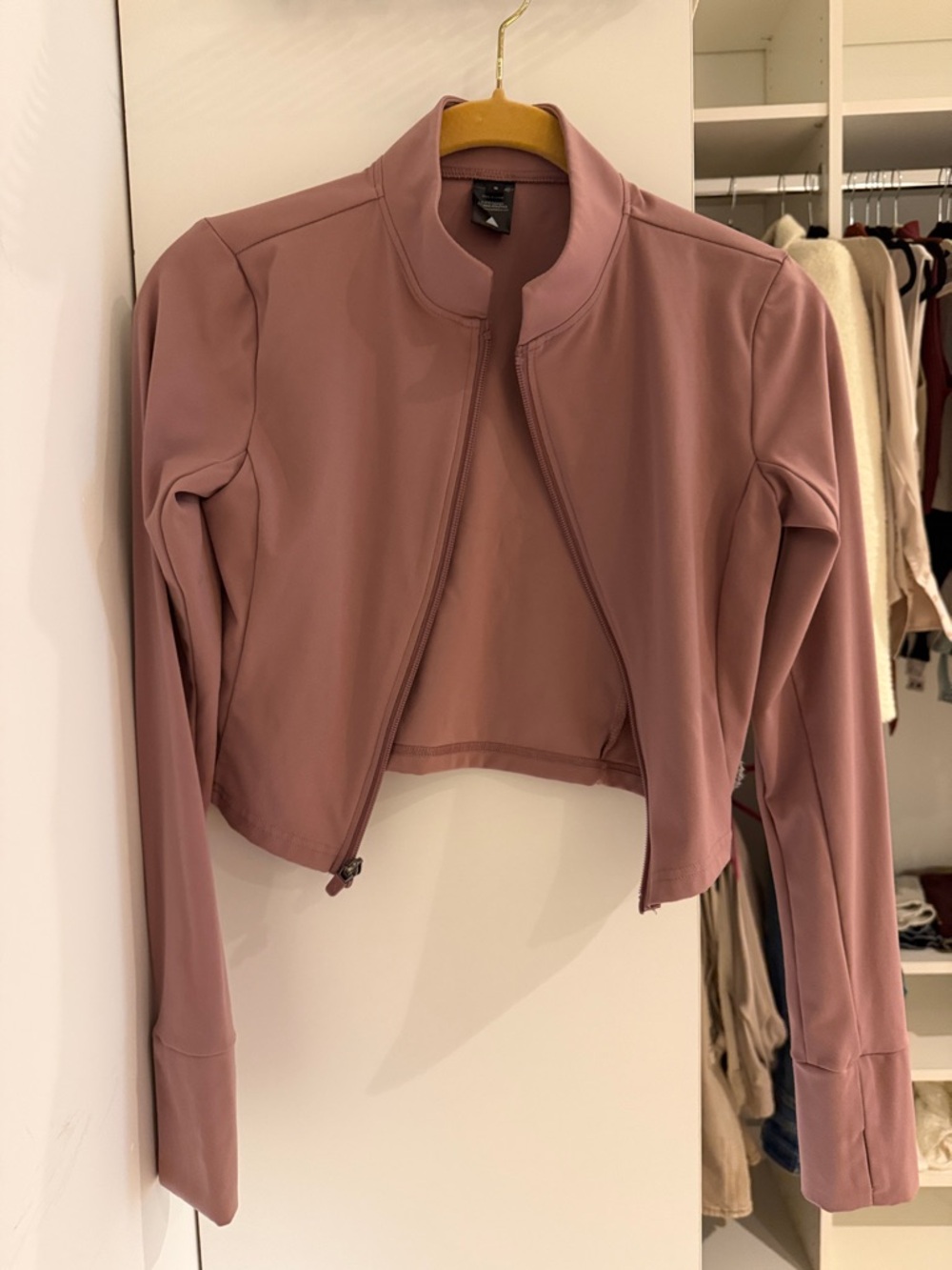 Balance Athletica Dusty Rose Cropped Moto Jacket